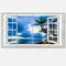 Designart - Window Open to Cloudy Blue Sky - Oversized Landscape Wall Art Print